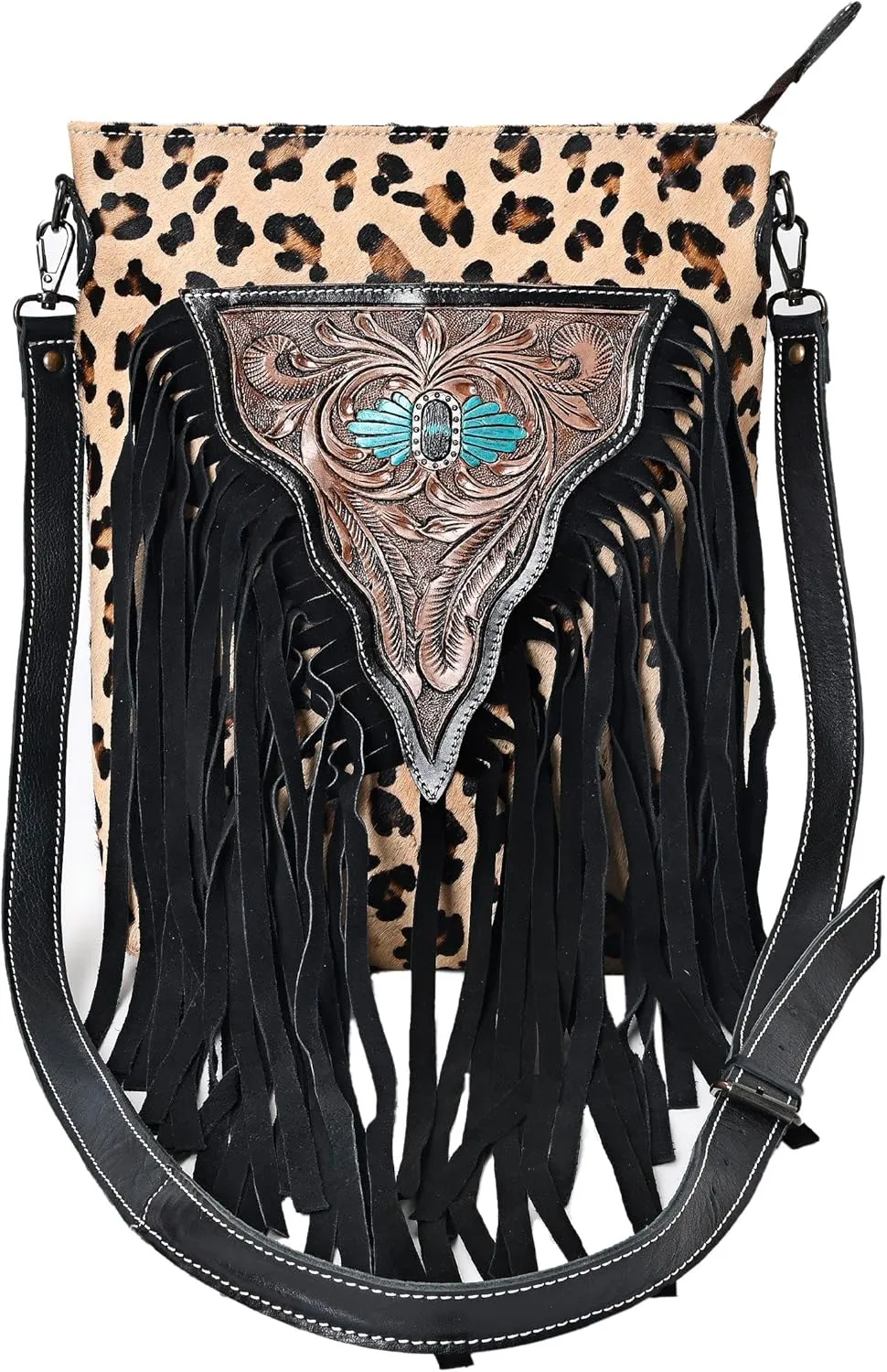 Women Natural Cowhide Leather Hand Bag With Adjustable Detachable Strap Leather Massenger Handbag