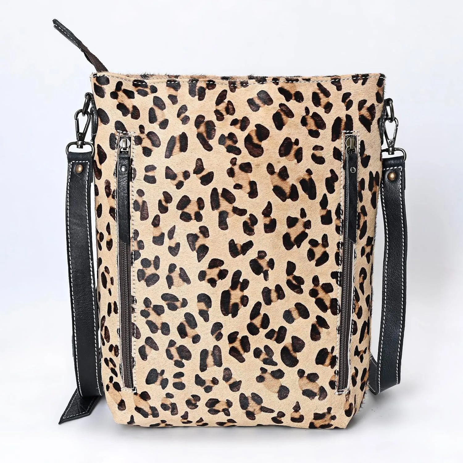 Women Natural Cowhide Leather Hand Bag With Adjustable Detachable Strap Leather Massenger Handbag