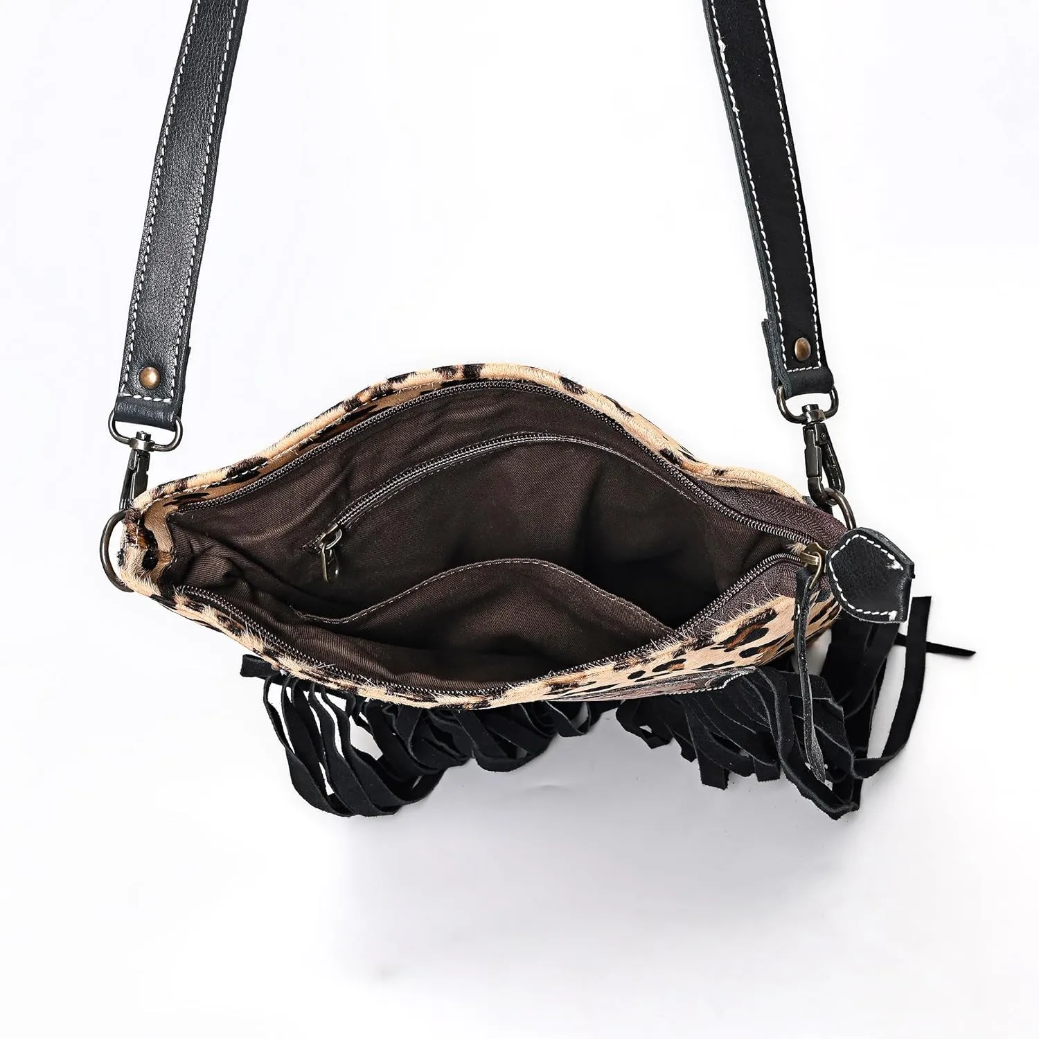 Women Natural Cowhide Leather Hand Bag With Adjustable Detachable Strap Leather Massenger Handbag