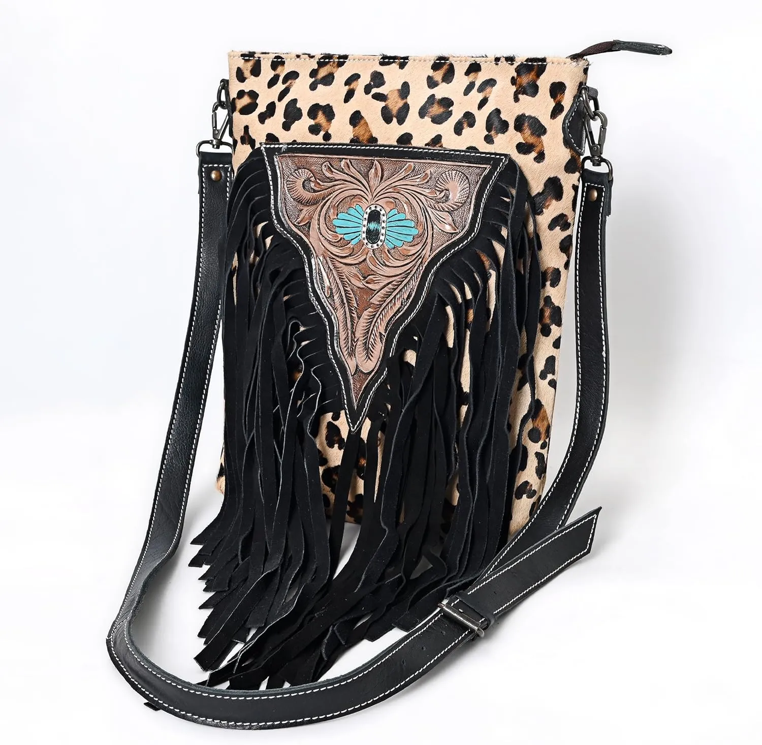 Women Natural Cowhide Leather Hand Bag With Adjustable Detachable Strap Leather Massenger Handbag