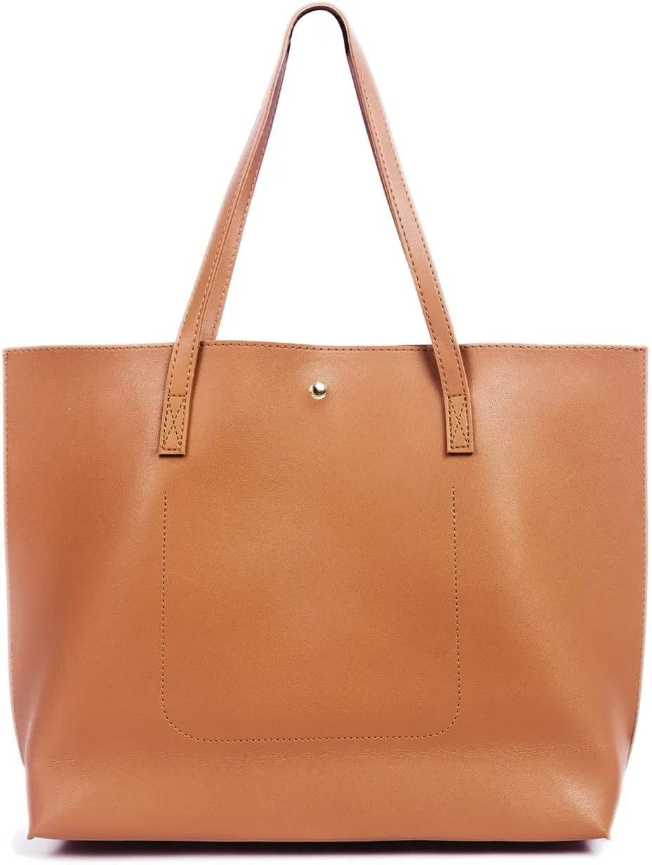 Women Tote Bags Top Handle Satchel Handbags PU Faux Leather Tote Bag with Tassel Shoulder Purse