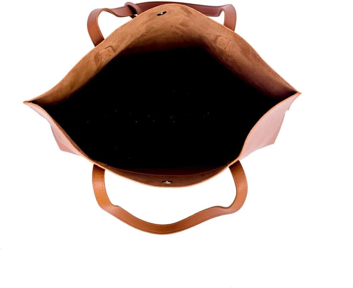 Women Tote Bags Top Handle Satchel Handbags PU Faux Leather Tote Bag with Tassel Shoulder Purse