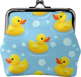 Yellow Rubber Ducks Bubbles (3) Mini Coin Purse Wallet Clutch Bag