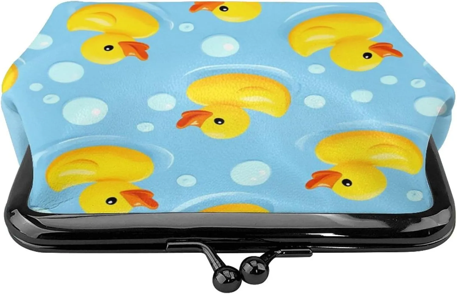 Yellow Rubber Ducks Bubbles (3) Mini Coin Purse Wallet Clutch Bag