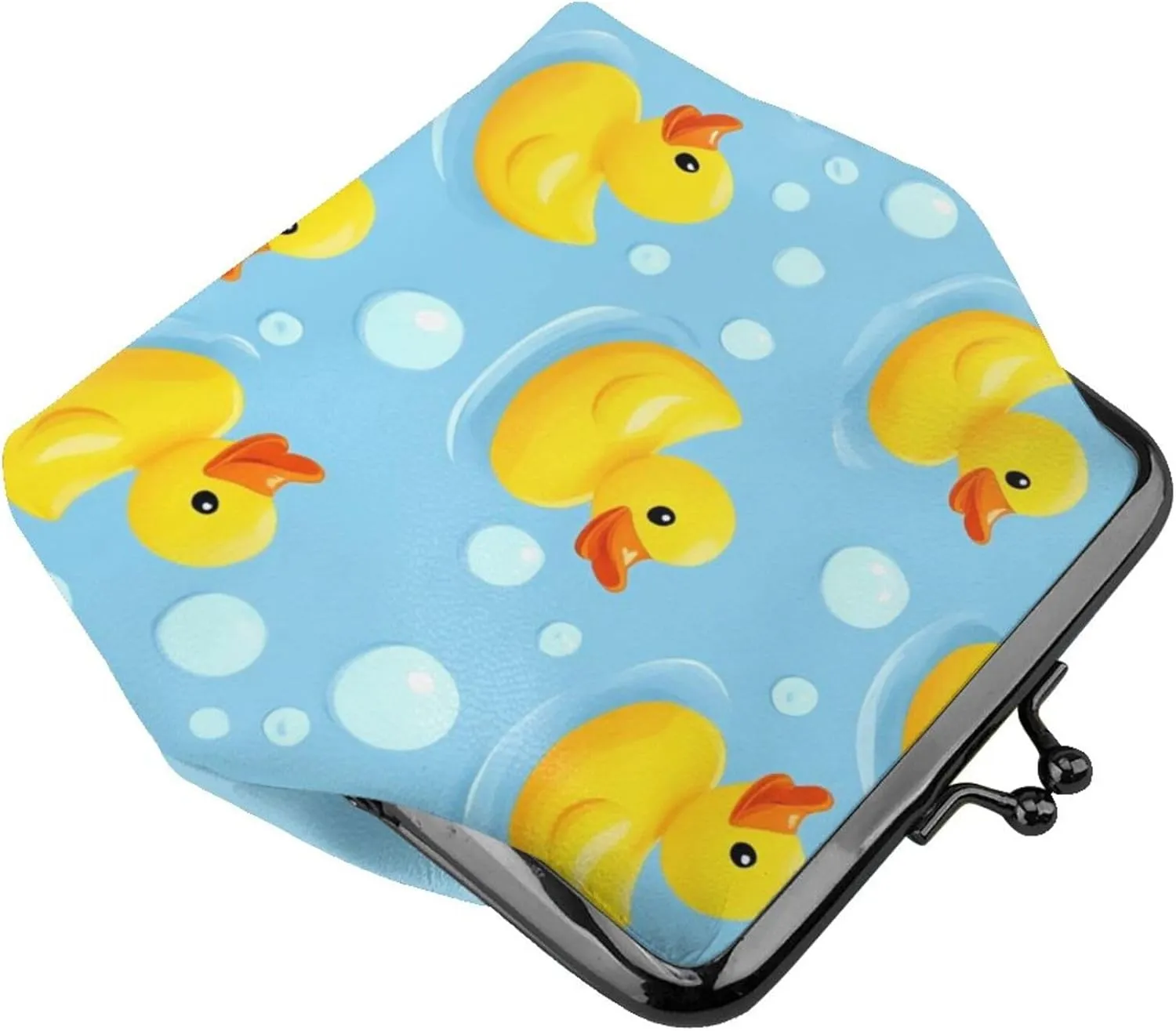 Yellow Rubber Ducks Bubbles (3) Mini Coin Purse Wallet Clutch Bag